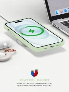 Фото: Чохол ArmorStandart for Apple iPhone 15 - ICON2 MagSafe Soft Mint (ARM77010) № 9 | KTC
