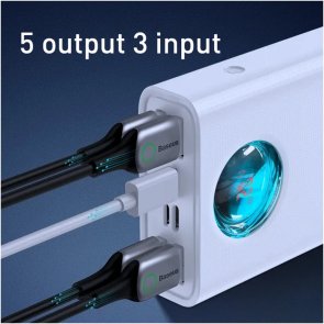 Батарея універсальна Baseus Amblight 30000mAh 65W White with USB-C (PPLG000102)