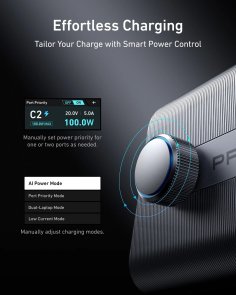 Зарядний пристрій Anker GaNPrime Charger GaN 250W Black (A2345341)