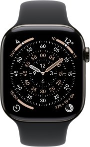 Смарт годинник Apple Watch 11 GPS LTE 46mm - Slate Titanium Case with Black Sport Band - S/M (MFD14)