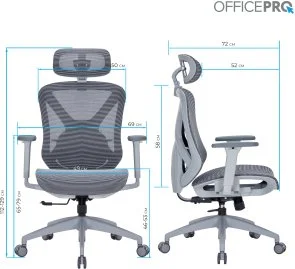 Фото: Крісло OfficePro Atlas OC630-G-DG-DG Gray/Dark Gray № 8 | KTC