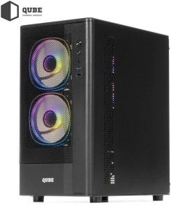 Корпус QUBE Geon ARGB Black with window (GEON_GBNU3)