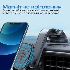 Кріплення для мобільного телефону Promate Magmount-xl Black (magmount-xl.black)