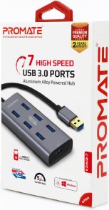 USB-хаб Promate Ezhub-7 Grey (6959144045368)
