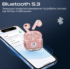 Навушники Promate Transpods Pink (6959144064666)