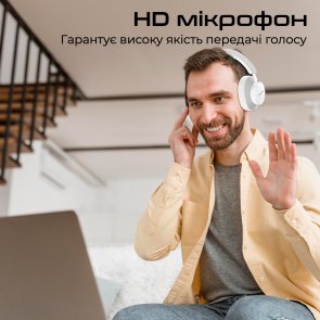 Гарнітура Promate Takt White (6959144066295)