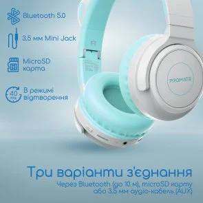 Фото: Навушники Promate Panda Aqua (6959144058900) № 7 | KTC
