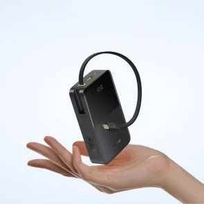 Фото: Батарея універсальна Baseus EnerFill FC51 Bipow2 Pro 20000mAh 22.5W PD/QC build-in cable Black (E0027701) № 2 | KTC