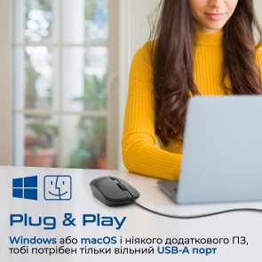 Мишка , дротова Promate cm-2400.black