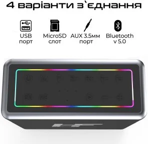 Фото: Акустика для вечірок HiFuture MusicBox Black (6972576181343) № 3 | KTC