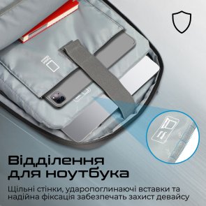 Рюкзак для ноутбука Promate Satchel-bp Black (6959144062624)