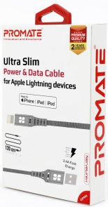 Кабель Promate NerveLink-i 2.4A AM / Lightning 1.2 Grey (6959144042947)