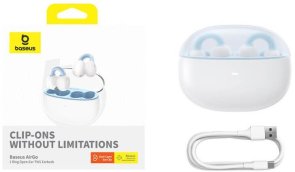 Гарнітура вкладиші Baseus AirGo 1 Ring TWS Bluetooth, White