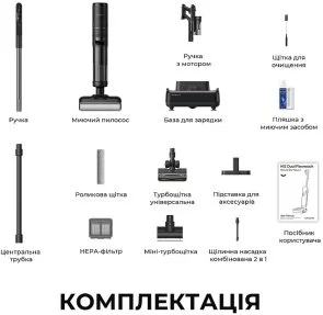Фото: Ручний бездротовий пилосос Dreame H12 Dual FlexReach 4in1 (HHV31A) № 16 | KTC