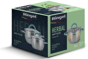 Набір каструль Ringel Herbal 2.6L/3.6L 4pcs (RG-6011)
