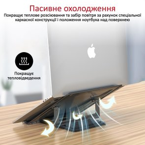Підставка для ноутбука Promate Deskmate-5 Grey (6959144052496)