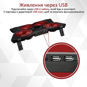 Підставка для ноутбука Promate Airbase-3 Black (6959144032023)