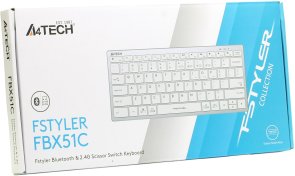 Клавіатура компактна A4tech Fstyler FBX51C White