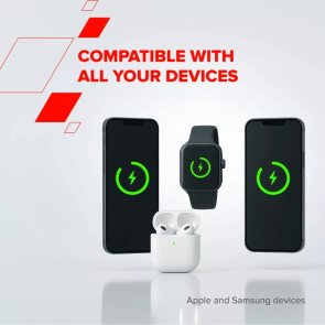 Бездротовий зарядний пристрій Canyon OnCharge 405 4in1 15W, Black + Adapter