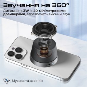 Портативна колонка Promate Punch 3W Black (6959144065557)