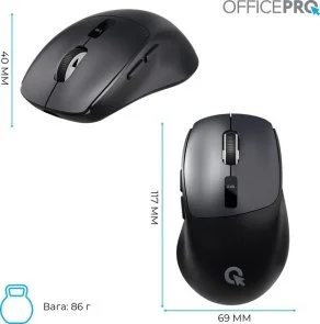 Фото: Миша OfficePro M398B Wireless Black № 12 | KTC