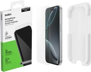 Фото: Захисне скло Belkin for Apple iPhone 17 Pro Max - Screen Protector 1Pack (OVA239HQ) № 4 | KTC