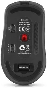 Фото: Миша Real-EL RM-355W Wireless Black (EL123200054) № 8 | KTC