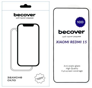 Захисне скло BeCover 10D for Xiaomi Redmi 15 - Black (713906)