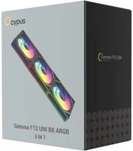 Фото: Кулер Ocypus Gamma F12 UNI ARGB Black 3pcs (GAMMA-F12-BK3AM00U-GL) № 6 | KTC