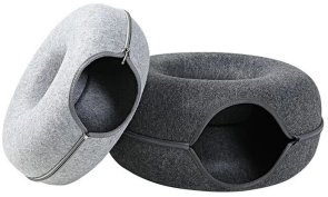 Інтерактивний тунель-лежанка для тварин Lapka M Grey (LPK-05-01)