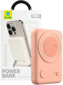 Батарея універсальна Blueo Magnetic with Stand 10000mAh MagSafe 20W Pink (P010 Pink)