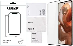 Фото: Захисне скло BeCover for Motorola Edge 50 Ultra - Black (712345) № 2 | KTC