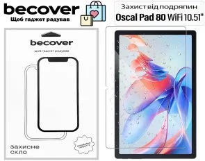 Фото: Захисне скло BeCover for Oscal Pad 80 WiFi 10.51 (713694) № 2 | KTC