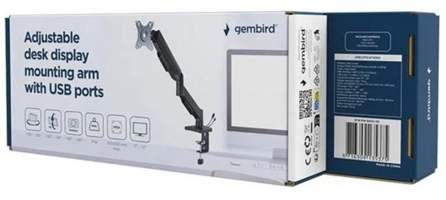 Фото: Кронштейн Gembird MA-DA1U-01 Black № 5 | KTC