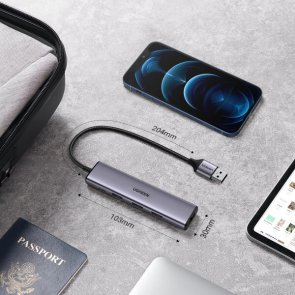USB-хаб UGREEN CM473 Gray (20805)