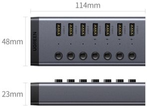 USB-хаб UGREEN CM481 Grey (90307)
