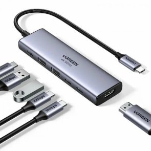 USB-хаб UGREEN CM511 Grey (35999)