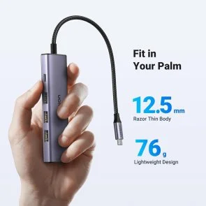 Фото: USB-хаб UGREEN 5in1 CM511 Grey (15597) № 3 | KTC