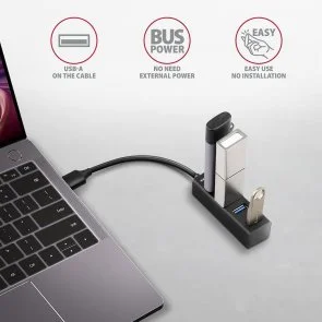 Фото: USB-хаб Axagon HUE-M1A Black № 3 | KTC