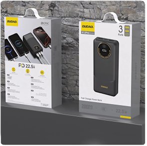 Батарея універсальна Dudao K12 Pro 20000mAh 22.5W Black (6976625333899)
