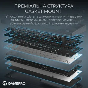 Фото: Клавіатура GamePro Asgard Ragnar MK285BK WL/BT/USB Black № 10 | KTC