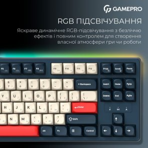 Клавіатура GamePro Asgard Ragnar MK285BL WL/BT/USB Blue