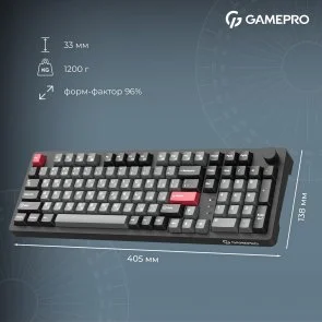 Фото: Клавіатура GamePro Asgard Drakkar MK305BK WL/BT/USB Black № 19 | KTC