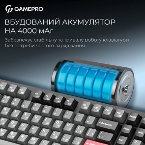 Клавіатура GamePro Asgard Drakkar MK305BK WL/BT/USB Black