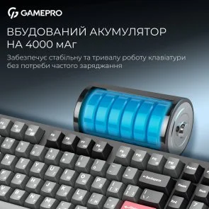 Фото: Клавіатура GamePro Asgard Drakkar MK305BK WL/BT/USB Black № 15 | KTC