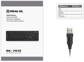 Клавіатура, REAL-EL RK-7015 USB, Black