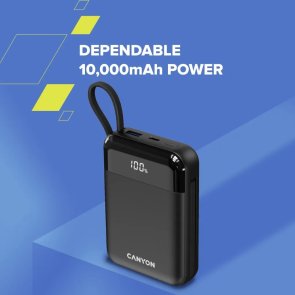 Батарея універсальна Canyon OnPower 104 10000mAh 22.5W Built-In USB-C (CNS-CPB104B)