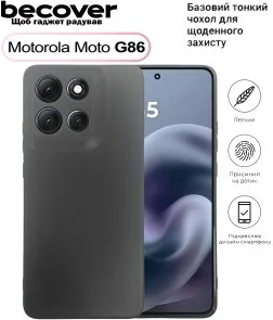 Фото: Чохол BeCover for Motorola Moto G86 - Black (713768) № 2 | KTC