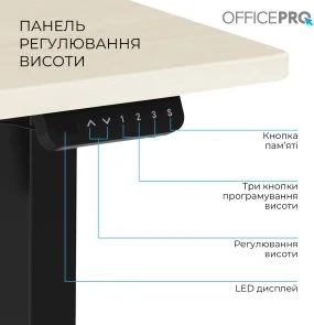 Фото: Стіл комп’ютерний OfficePro ODE1470LWB Light Wood/Black № 8 | KTC