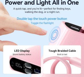 Батарея універсальна Vention FHZL0 10000mAh, 1xUSB, 1xType-C, 1xLightning, 22.5W, Gradient Blue